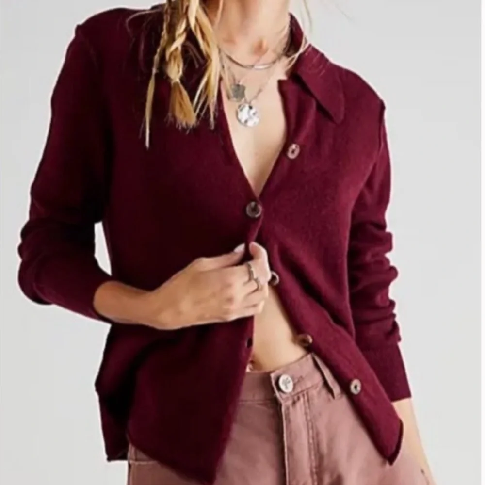 Free People Paloma Cashmere Cardigan Size XS Button Up Sweater NWT